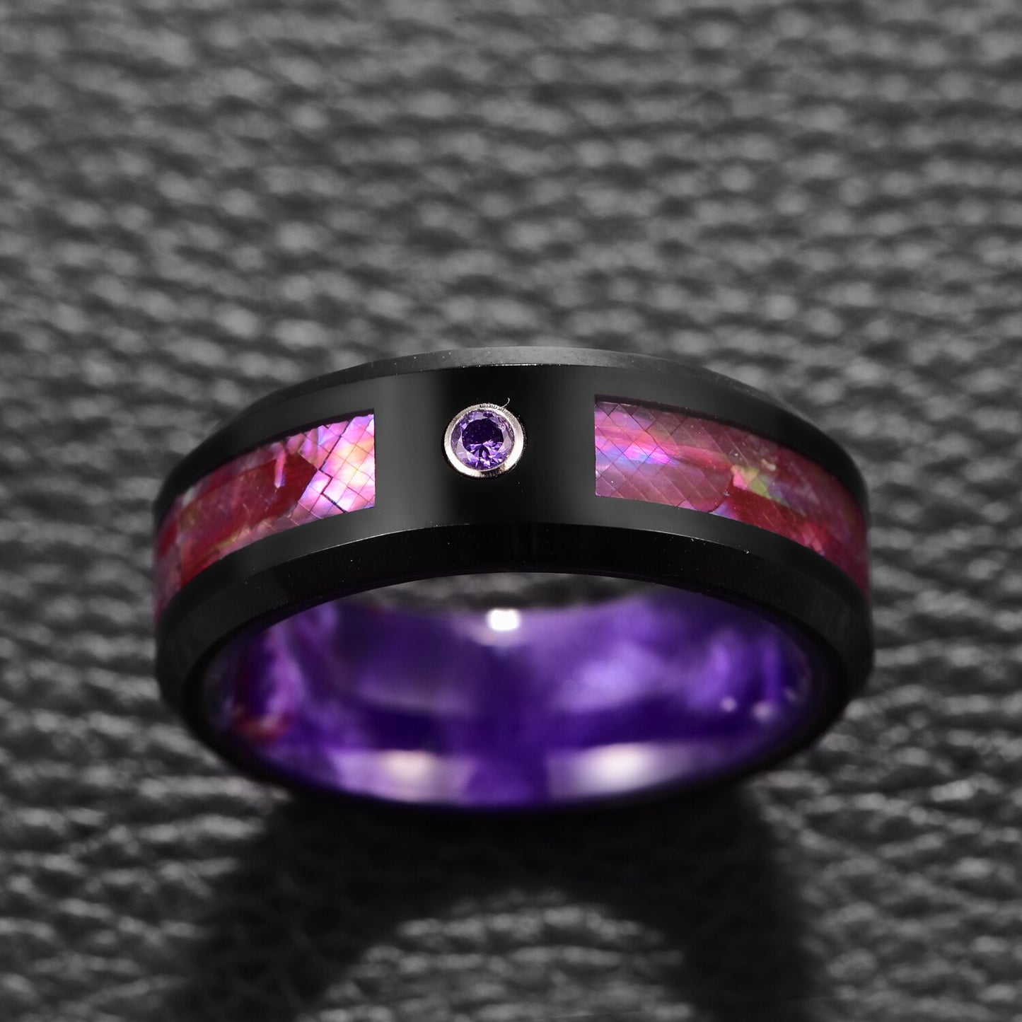 Bague Nébuleuse en Tungstène